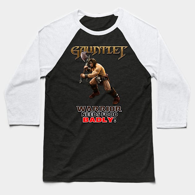 Gauntlet Warrior - New Baseball T-Shirt by BigOrangeShirtShop